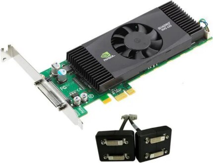 PNY Quadro NVS 420 VCQ420NVS-X1-DVI-PB 512MB (256MB per GPU) 128-bit (64-bit per GPU) GDDR3 PCI Express x1 Low Profile Graphics Card