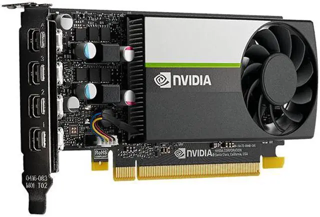 PNY VCNT1000-PB NVIDIA T1000 Graphic Card - 4GB GDDR6 - LP - Single Slot