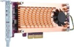 QNAP QM2-2P-244A Dual M.2 22110/2280 Pcie SSD Expansion Card (PCIe Gen2 X4), Low-Profile Bracket Pre-Loaded, Low-Profile Flat and Full-Height are