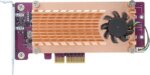QNAP QM2-2P-244A Dual M.2 22110/2280 Pcie SSD Expansion Card (PCIe Gen2 X4), Low-Profile Bracket Pre-Loaded, Low-Profile Flat and Full-Height are