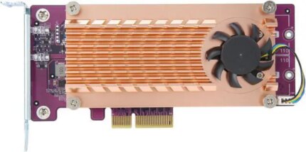 QNAP QM2-2P-244A Dual M.2 22110/2280 Pcie SSD Expansion Card (PCIe Gen2 X4), Low-Profile Bracket Pre-Loaded, Low-Profile Flat and Full-Height are