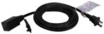 Qvs 3-Outlet 2-Prong 15Ft Power Extension Cord - 3 X Ac Power - 15 Ft Cord - 13 A Current - 125 V Ac Voltage - 1625 W