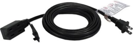 Qvs 3-Outlet 2-Prong 15Ft Power Extension Cord - 3 X Ac Power - 15 Ft Cord - 13 A Current - 125 V Ac Voltage - 1625 W