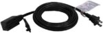 Qvs 3-Outlet 2-Prong 15Ft Power Extension Cord - 3 X Ac Power - 15 Ft Cord - 13 A Current - 125 V Ac Voltage - 1625 W