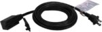 Qvs 3-Outlet 2-Prong 15Ft Power Extension Cord - 3 X Ac Power - 15 Ft Cord - 13 A Current - 125 V Ac Voltage - 1625 W