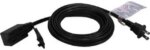 Qvs 3-Outlet 2-Prong 15Ft Power Extension Cord - 3 X Ac Power - 15 Ft Cord - 13 A Current - 125 V Ac Voltage - 1625 W