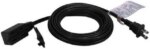 Qvs 3-Outlet 2-Prong 15Ft Power Extension Cord - 3 X Ac Power - 15 Ft Cord - 13 A Current - 125 V Ac Voltage - 1625 W