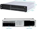 RACKOWL 2U Server Case/ Rackmount Server Chassis, 4x 3.5"/2.5" HDD Bay, 1x 5.25" Device, Micro-ATX Motherboard Support ; Fans: Rear 2x 80mm, Size: