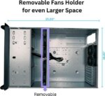 RACKOWL 4U Rackmount Server Case Chassis; 13*HDD Bays (10*3.5" & 3*5.25"); E-ATX/CEB/EEB/ATX Mobo, Fan: Front 2*120mm, Mid 4*80mm, Rear 2*80mm, Front