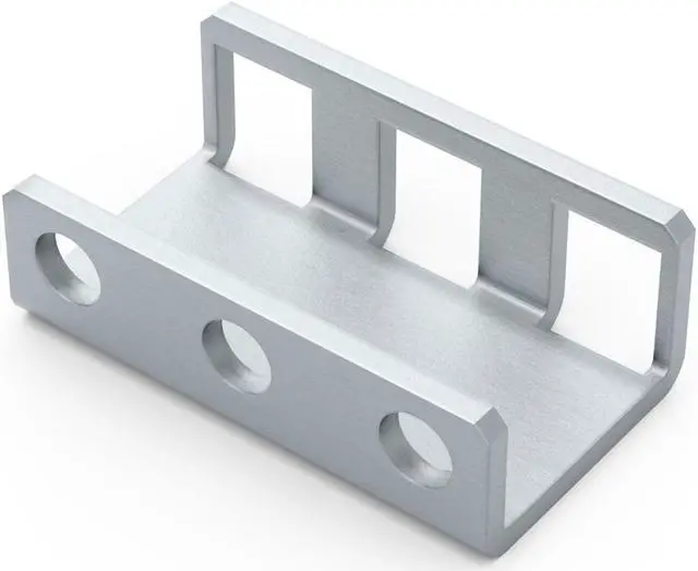 RackSolutions 1U Adapter Bracket, 2 Bends, 1.00 in Depth, Adjustable Rack Installation Depth, Compatible with Square, Threaded, and Round Hole 4-Post