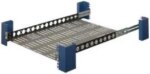 RackSolutions 1U Light Duty Fixed Shelf 24in Depth - US Steel Construction, 100 lbs Capacity, Anti-Slip Mat, Adjustable Mounting Depth