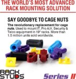 Rackstuds 4C Rack Mount Solution Series II – No More Cage Nuts! The Easiest and Safest Server Rack Solution in 19" Racks with Square Punched Vertical