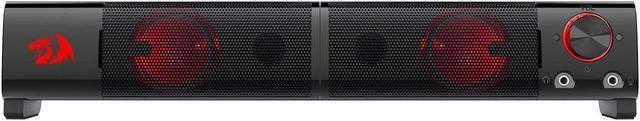 Redragon GS550 Orpheus PC Gaming Speakers, 2.0 Channel Stereo Desktop Computer Sound Bar with Compact Maneuverable Size, Headphone Jack, Quality Bass