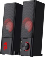 Redragon GS550 Orpheus PC Gaming Speakers, 2.0 Channel Stereo Desktop Computer Sound Bar with Compact Maneuverable Size, Headphone Jack, Quality Bass