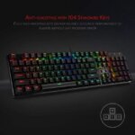 Redragon K556 RGB LED Backlit Wired Mechanical Gaming Keyboard, Aluminum Base, 104 Standard Keys Red Switch
