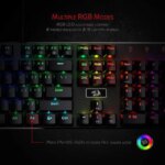 Redragon K556 RGB LED Backlit Wired Mechanical Gaming Keyboard, Aluminum Base, 104 Standard Keys Red Switch