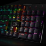 Redragon K556 RGB LED Backlit Wired Mechanical Gaming Keyboard, Aluminum Base, 104 Standard Keys Red Switch
