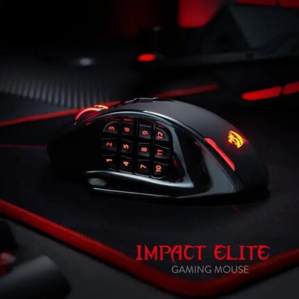 Redragon M913 Impact Elite Wireless Gaming Mouse, 16000 DPI Wired/Wireless RGB Gamer Mouse with 16 Programmable Buttons, 45 Hr Battery and Pro Optical
