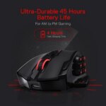 Redragon M913 Impact Elite Wireless Gaming Mouse, 16000 DPI Wired/Wireless RGB Gamer Mouse with 16 Programmable Buttons, 45 Hr Battery and Pro Optical