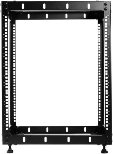Rosewill 12U Open Frame Network Rack for Servers & AV Gear,Server Rack Floor Standing or Wall Mounted, AV Rack for 19" Networking, Servers and Audio
