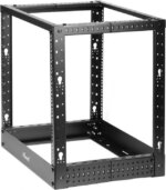 Rosewill 12U Open Frame Server Rack, 4-Post Network Server Rack, Adjustable Depth Frame Rack, Heavy Load Rack for Computer/Data/AV/IT