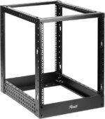 Rosewill 12U Open Frame Server Rack, 4-Post Network Server Rack, Adjustable Depth Frame Rack, Heavy Load Rack for Computer/Data/AV/IT