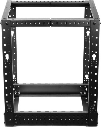 Rosewill 12U Open Frame Server Rack, 4-Post Network Server Rack, Adjustable Depth Frame Rack, Heavy Load Rack for Computer/Data/AV/IT