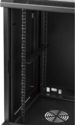 Rosewill 12U Server Rack Enclosure with Glass Door, Locks, & Removable Side Panels Wall Mount Network Cabinet 19 Inch Rack 17.7 Inches Deep Fully