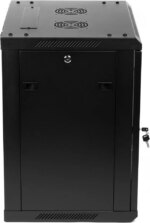Rosewill 12U Server Rack Enclosure with Glass Door, Locks, & Removable Side Panels Wall Mount Network Cabinet 19 Inch Rack 17.7 Inches Deep Fully