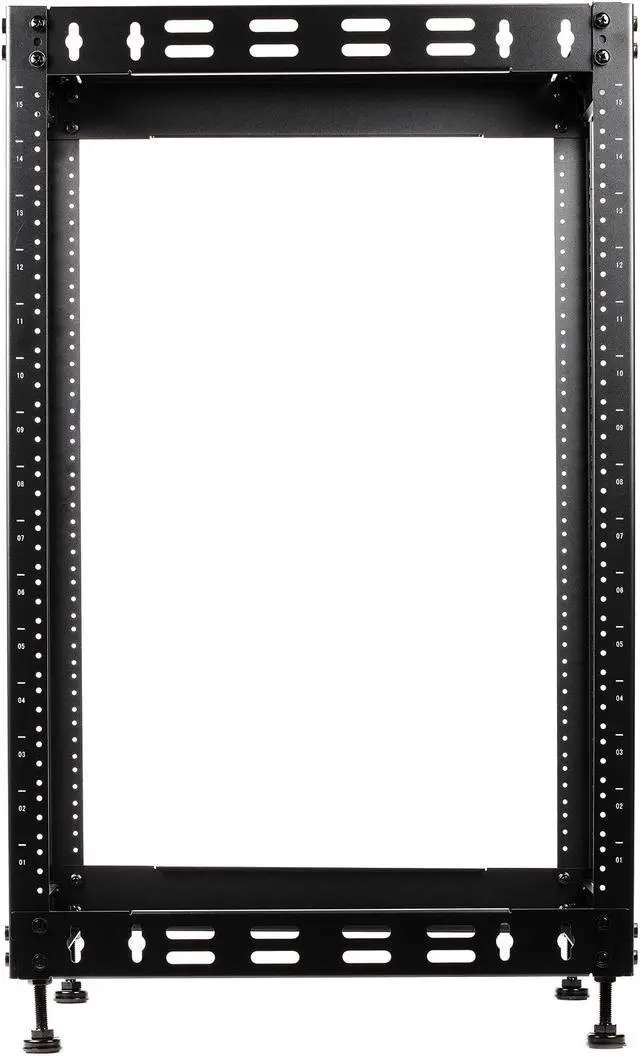Rosewill 15U Open Frame Network Rack for Servers & AV Gear,Server Rack Floor Standing or Wall Mounted, AV Rack for 19" Networking, Servers and Audio