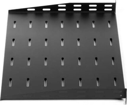 Rosewill 1U 19-Inch Universal Vented Rack Mount Cantilever Server Cabinet Shelf 14-Inches Deep Black, 2 Pack-RSA-1USHF002D