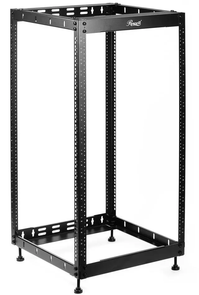 Rosewill 20U Open Frame Network Rack for Servers & AV Gear,Server Rack Floor Standing or Wall Mounted, AV Rack for 19" Networking, Servers and Audio