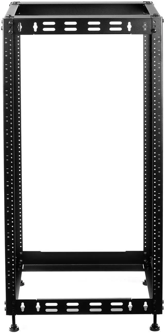 Rosewill 20U Open Frame Network Rack for Servers & AV Gear,Server Rack Floor Standing or Wall Mounted, AV Rack for 19" Networking, Servers and Audio