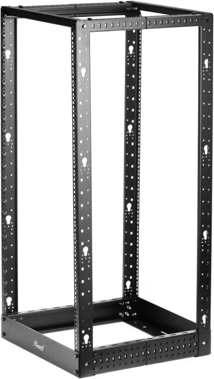Rosewill 25U Open Frame Server Rack, 4-Post Network Server Rack, Adjustable Depth Frame Rack, Heavy Load Rack for Computer/Data/AV/IT