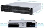 Rosewill 2U Server Chassis Rackmount Case | 4 3.5"/2.5" HDD, 1 5.25" Device | Micro-ATX Compatible | 2 x 80mm PWM Fans | 2x USB 3.0 | Silver/Black -