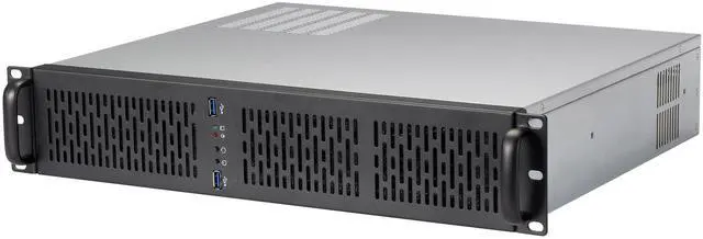 Rosewill 2U Server Chassis Rackmount Case | 4 3.5" HDD Bays | Micro-ATX Compatible |3 x 80mm PWM Fans | 2x USB 3.0 | Silver/Black - RSV-Z2600U