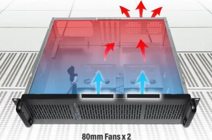 Rosewill 3U Server Chassis Rackmount Case, 6x 3.5" Bays, ATX Compatible, 2x 80mm Fans, 2x USB 3.0, Silver/Black - RSV-Z3100U