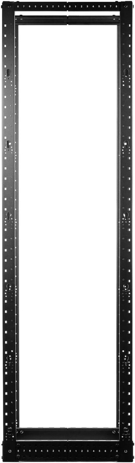 Rosewill 42U Open Frame Server Rack, 4-Post Network Server Rack, Adjustable Depth Frame Rack, Heavy Load Rack for Computer/Data/AV/IT