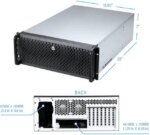 Rosewill 4U Server Chassis Rackmount Case | 12 Hot Swap 3.5", 2.5" SATA I, SATA II, SATA III SAS | E-ATX Compatible | 3 Front 120mm Fans, 2 Rear 80mm