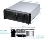 Rosewill 4U Server Chassis Rackmount Case | 8 3.5" HDD Bays, 3 5.25" Devices | ATX, CEB Compatible | 2 Front 120mm Fans, 2 Rear 80mm Fans | 2x USB 3.0