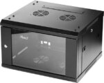 Rosewill 6U Server Rack Enclosure with Glass Door, Locks, & Removable Side Panels Wall Mount Network Cabinet 19 Inch Rack 17.7 Inches Deep Fully