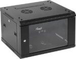 Rosewill 6U Server Rack Enclosure with Glass Door, Locks, & Removable Side Panels Wall Mount Network Cabinet 19 Inch Rack 17.7 Inches Deep