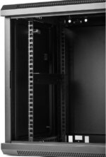 Rosewill 9U Server Rack Enclosure with Glass Door, Locks, & Removable Side Panels Wall Mount Network Cabinet 19 Inch Rack 17.7 Inches Deep