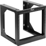 Rosewill 9U Server Rack with Swing Gate -Wall Mount Rack for 19 Inch IT Equipment Open Frame Rack–Network Rack Wall Mount for AV & Server Equipment