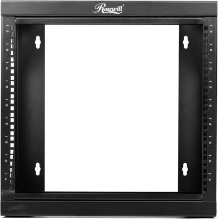 Rosewill 9U Server Rack with Swing Gate -Wall Mount Rack for 19 Inch IT Equipment Open Frame Rack–Network Rack Wall Mount for AV & Server Equipment