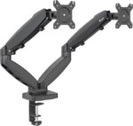 Rosewill Dual Monitor Mount, 15 to 32 Inch, 4.4 to 19.8lbs per Screen, Adjustable Gas Spring Monitor Arm with Cable Management, Clamp & Grommet Base