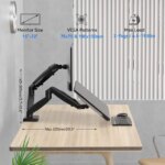 Rosewill Dual Monitor Mount, 15 to 32 Inch, 4.4 to 19.8lbs per Screen, Adjustable Gas Spring Monitor Arm with Cable Management, Clamp & Grommet Base