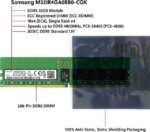 Samsung M321R4GA0BB0-CQK 32GB DDR5-4800 REG EC8 RDIMM PC5-38400R ECC Registered DIMM 288-Pin 1Rx4 1.1V Server Memory RAM Module