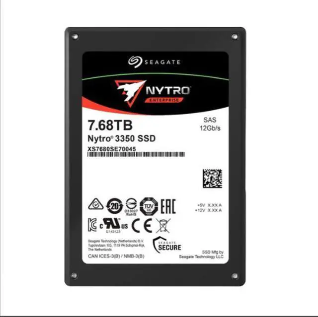 Seagate Nytro 3000 XS7680SE70045 7.68 TB Solid State Drive - 2.5" Internal - SAS (12Gb/s SAS) - Server, Storage System Device Supported - 1 DWPD -