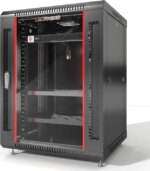 Server Rack – 15U - Wall Mount Rack - Locking Cabinet for Network - Electronics - Security - Audio - Video - AV Equipment - Data Rack - Legs / Power